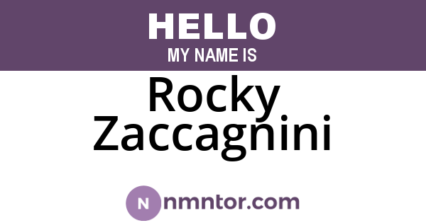Rocky Zaccagnini