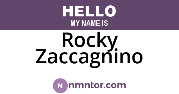 Rocky Zaccagnino