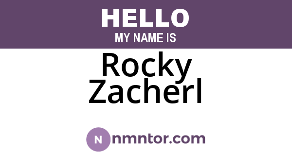 Rocky Zacherl
