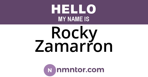 Rocky Zamarron