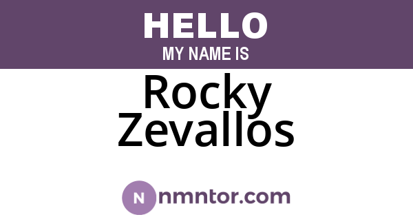 Rocky Zevallos