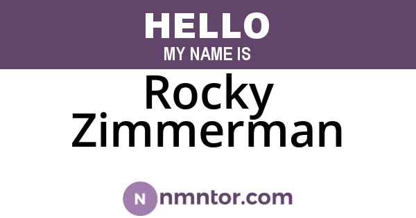 Rocky Zimmerman