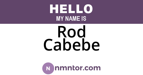 Rod Cabebe