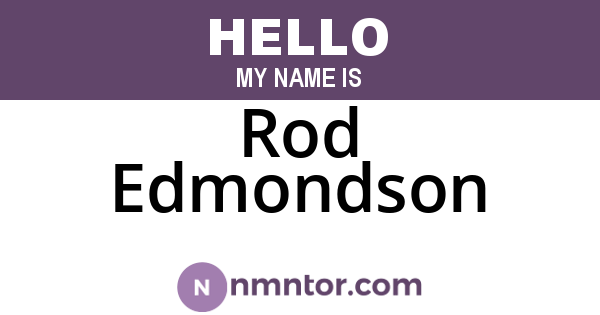 Rod Edmondson