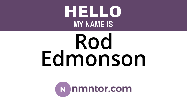 Rod Edmonson