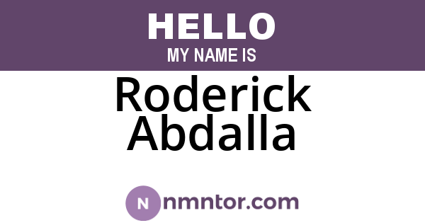 Roderick Abdalla