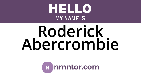 Roderick Abercrombie