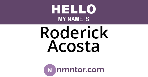 Roderick Acosta