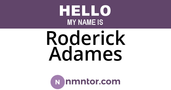 Roderick Adames