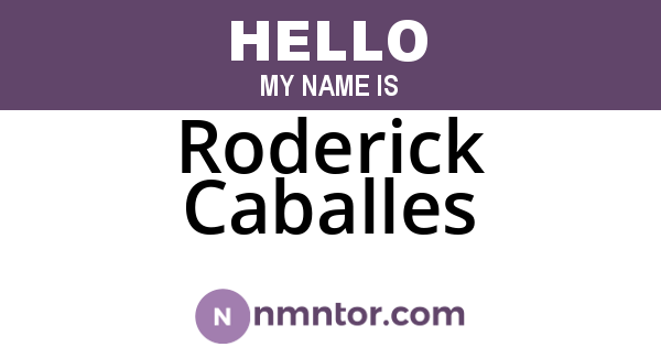 Roderick Caballes