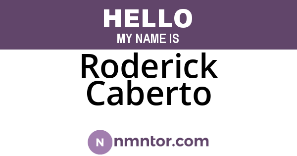 Roderick Caberto