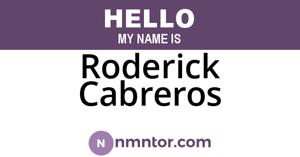 Roderick Cabreros