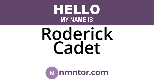 Roderick Cadet