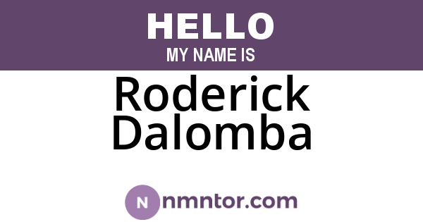 Roderick Dalomba