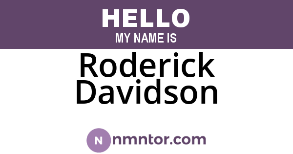 Roderick Davidson