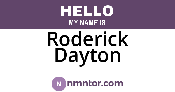 Roderick Dayton