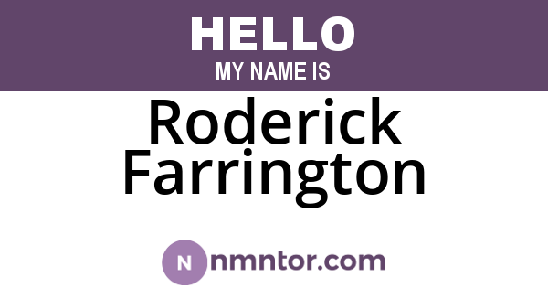 Roderick Farrington