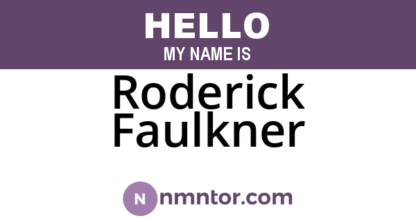 Roderick Faulkner