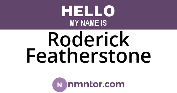 Roderick Featherstone