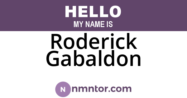 Roderick Gabaldon