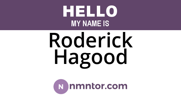 Roderick Hagood