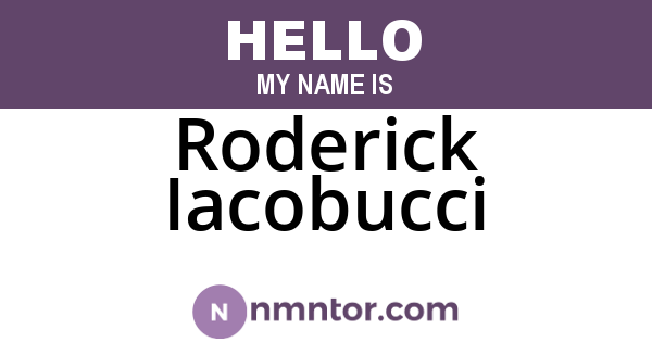Roderick Iacobucci
