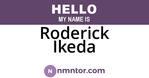 Roderick Ikeda