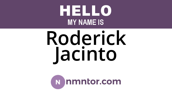 Roderick Jacinto