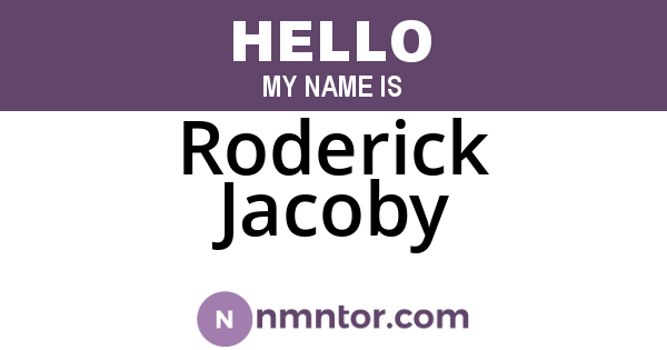 Roderick Jacoby