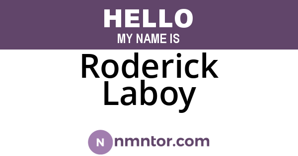 Roderick Laboy