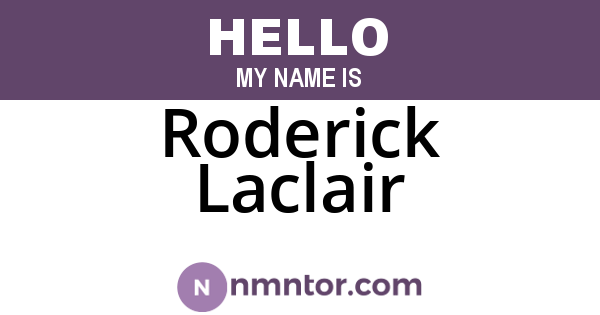 Roderick Laclair