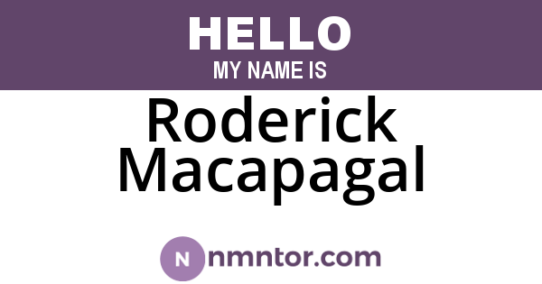 Roderick Macapagal