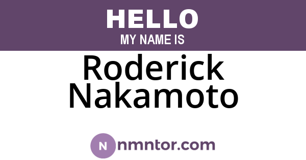 Roderick Nakamoto