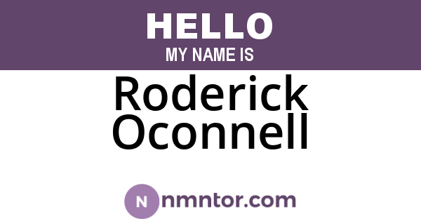 Roderick Oconnell
