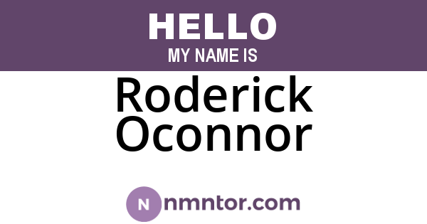 Roderick Oconnor