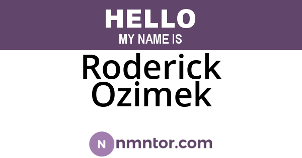 Roderick Ozimek