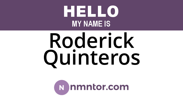 Roderick Quinteros
