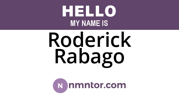 Roderick Rabago