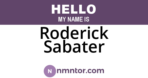 Roderick Sabater