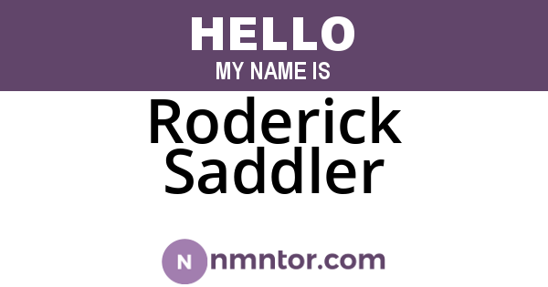 Roderick Saddler