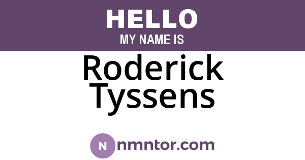 Roderick Tyssens