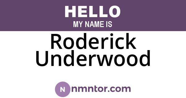 Roderick Underwood