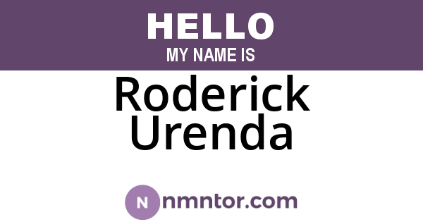 Roderick Urenda