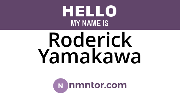 Roderick Yamakawa