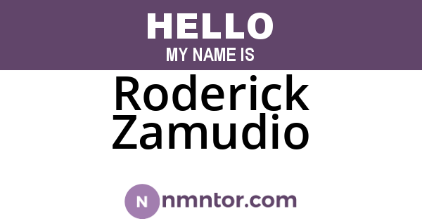 Roderick Zamudio