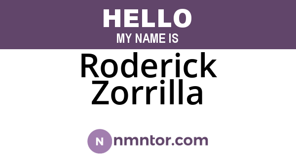 Roderick Zorrilla