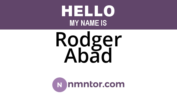 Rodger Abad