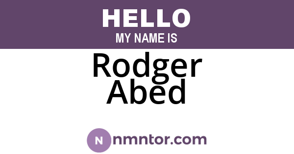 Rodger Abed