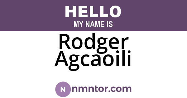 Rodger Agcaoili