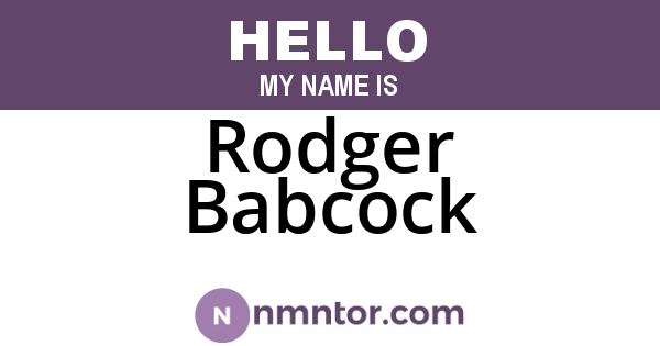 Rodger Babcock